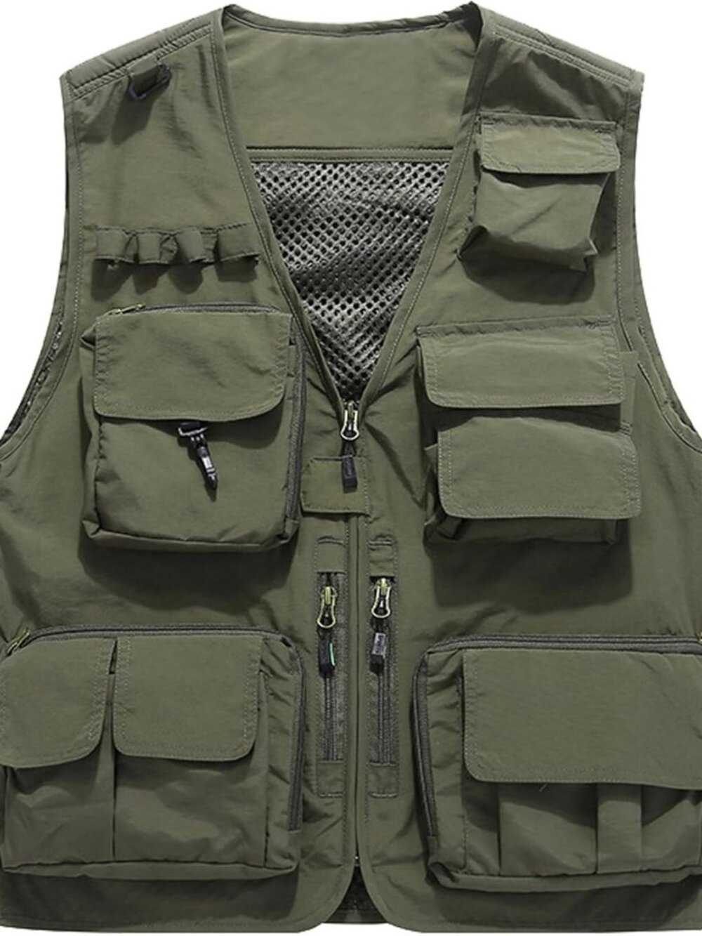 Lightweight Outdoor Fishing Cargo Vest Jacket for Men - Multi Pocket Travel Wear